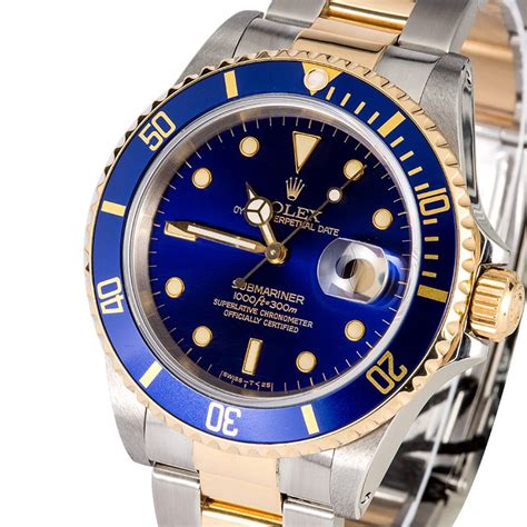 rolex submariner blue face two tone|rolex 2 tone submariner price.